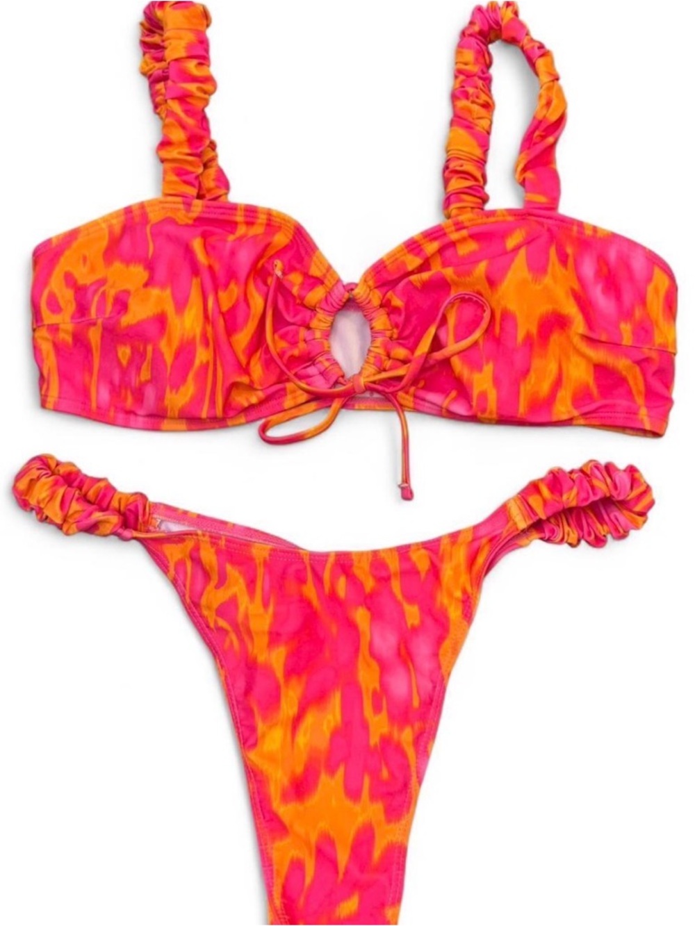 Pink & Orange Tie-Dye Bikini Set